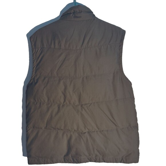 Eddie Bauer Vest Mens Large Green Olive Goose Down Puffer Zip Quilted gorpcore - Picture 3 of 11